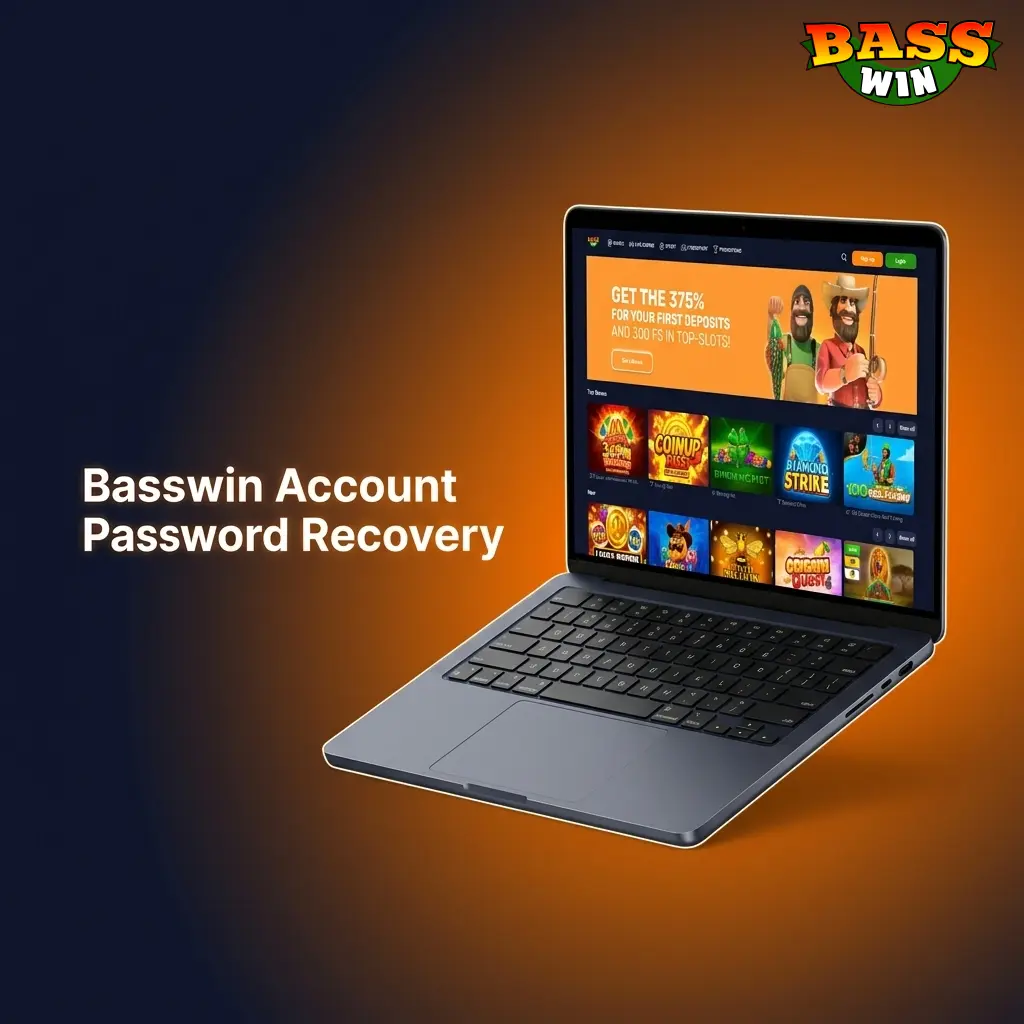 Basswin account password recovery steps showing forgot password link, email reset process and new password creation guide