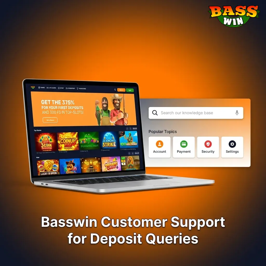 Basswin customer support options including live chat, email, and contact form for deposit queries and issues