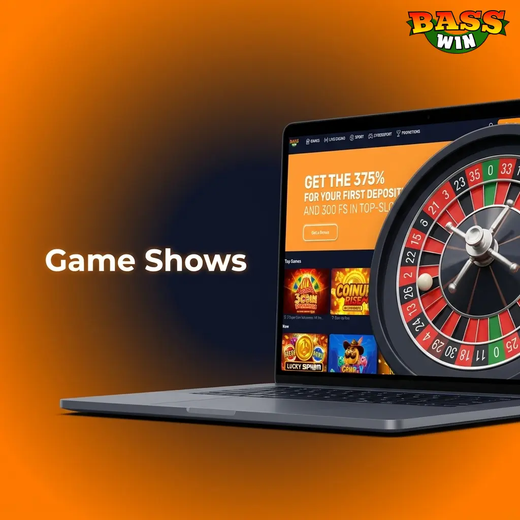 Live game show lobby at Basswin featuring Crazy Time, Dream Catcher and Monopoly Live with real money wagering