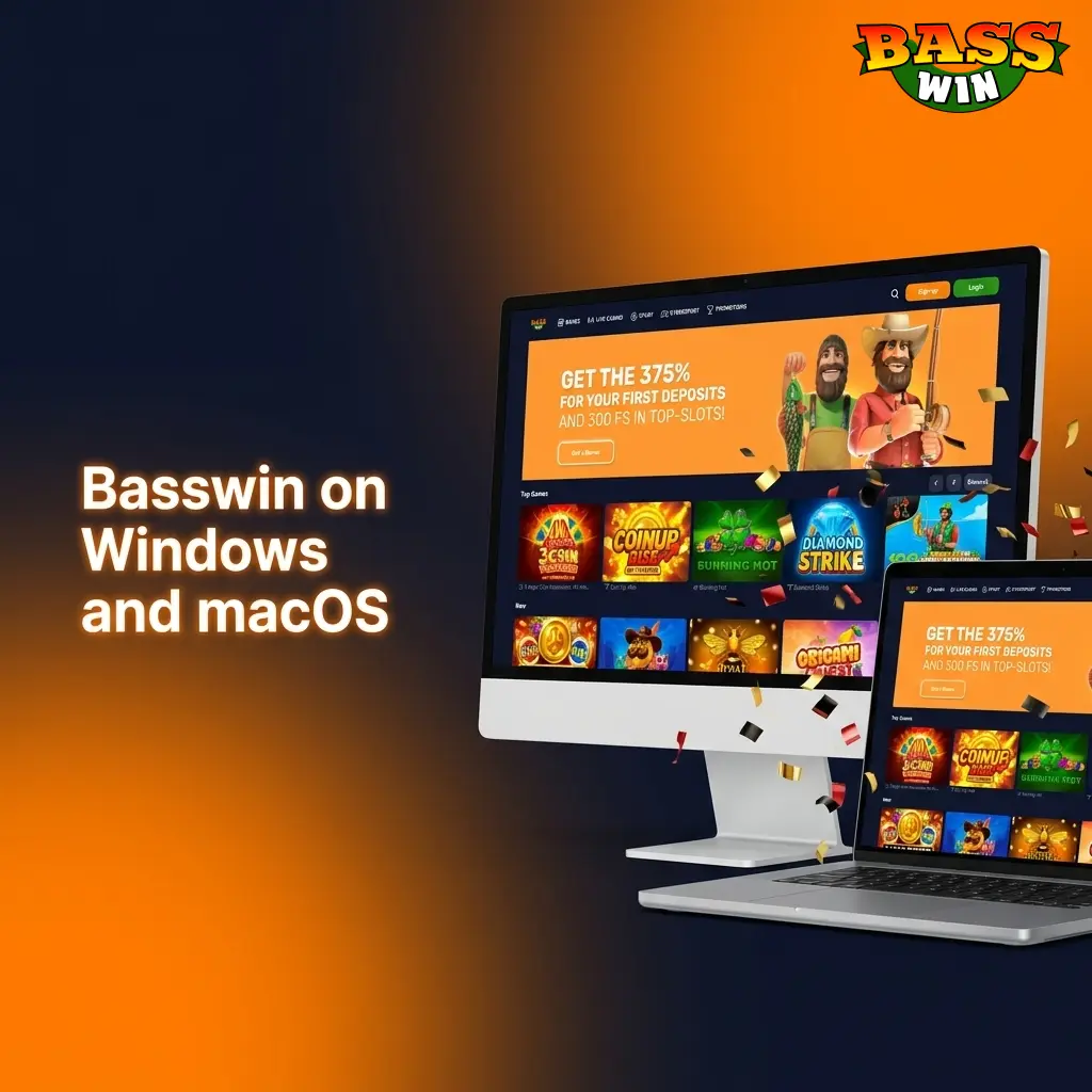 Basswin desktop browser access on Windows and macOS for sports betting and live casino via Chrome Safari Firefox or Edge