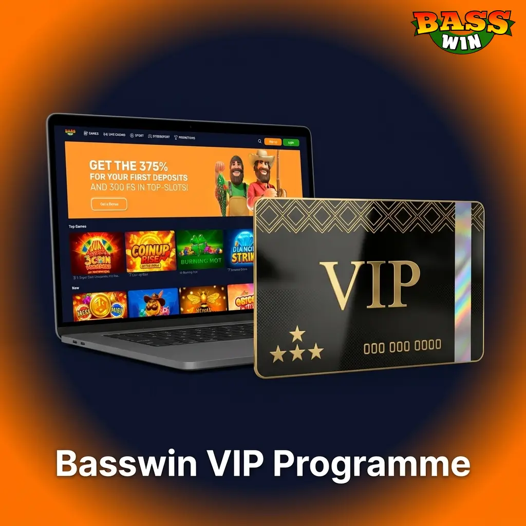 Basswin VIP loyalty programme tiers offering rewards, withdrawal limits, account managers and priority support for active players