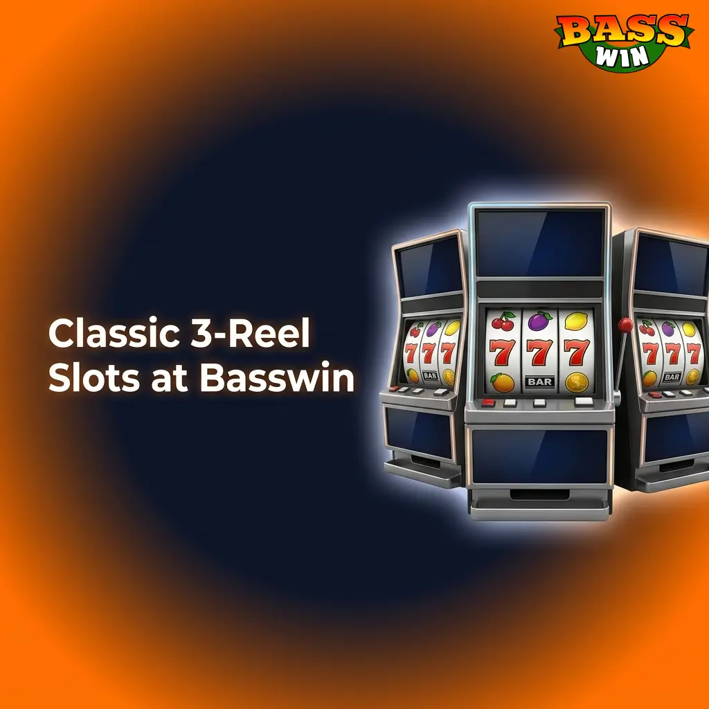 Classic 3-reel slot machines with fruit symbols and bar icons at Basswin casino, featuring titles from NetEnt, IGT and Quickspin