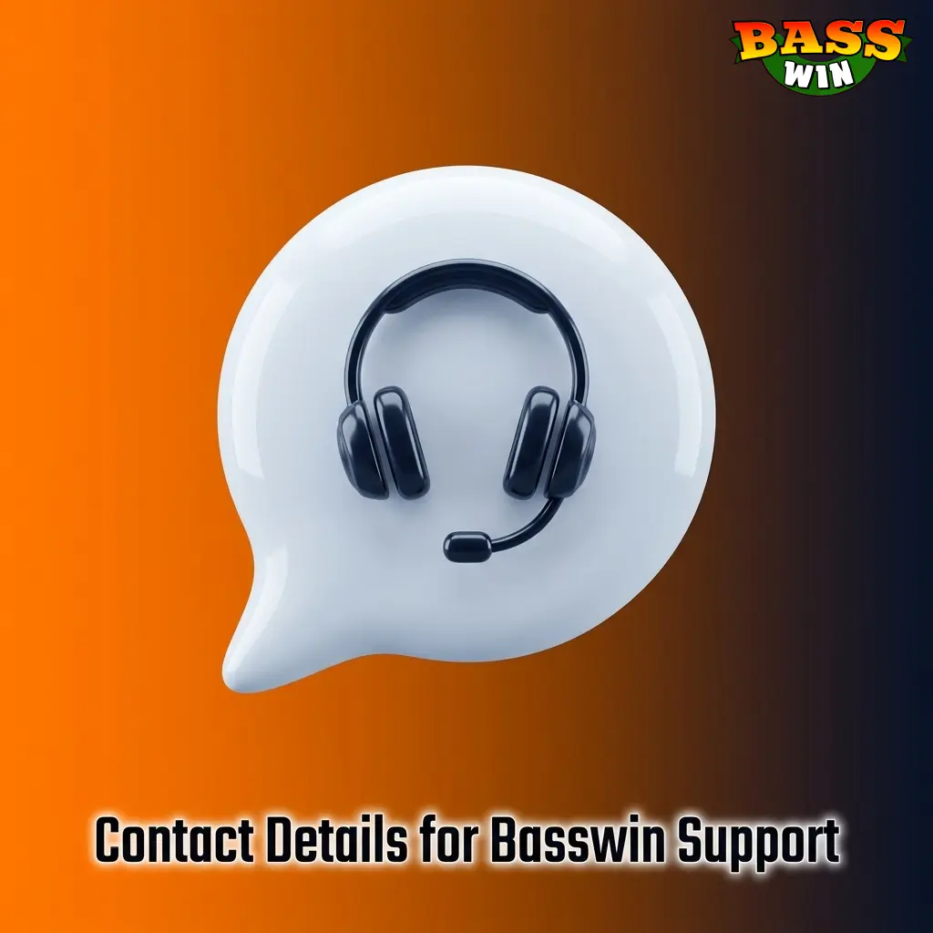 Basswin customer support contact details including live chat, email, and online contact form for UK players