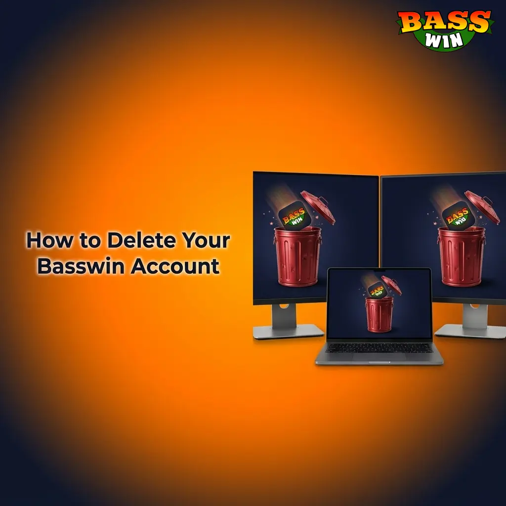 Step-by-step guide showing how to delete a Basswin account through settings or support contact