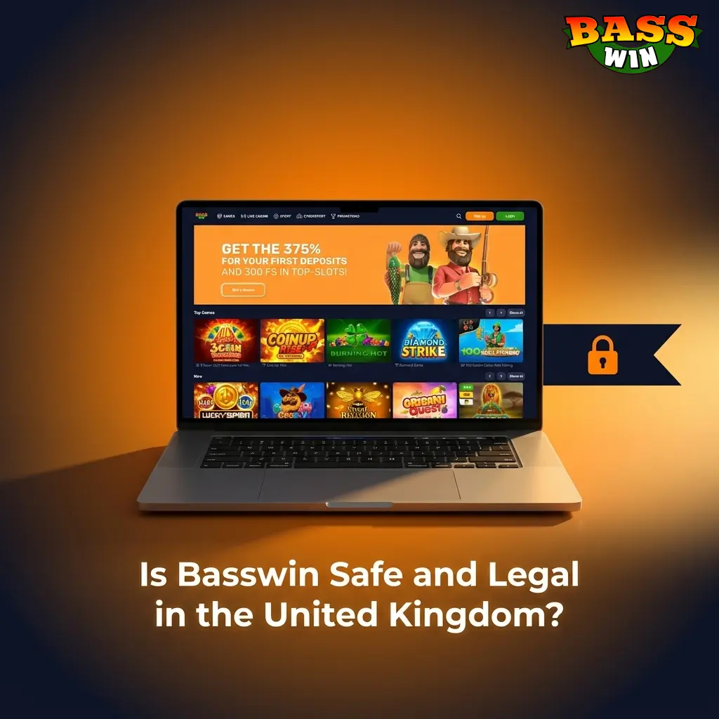 Basswin casino UK safety featuring SSL encryption, Curaçao licence, and responsible gaming tools for players