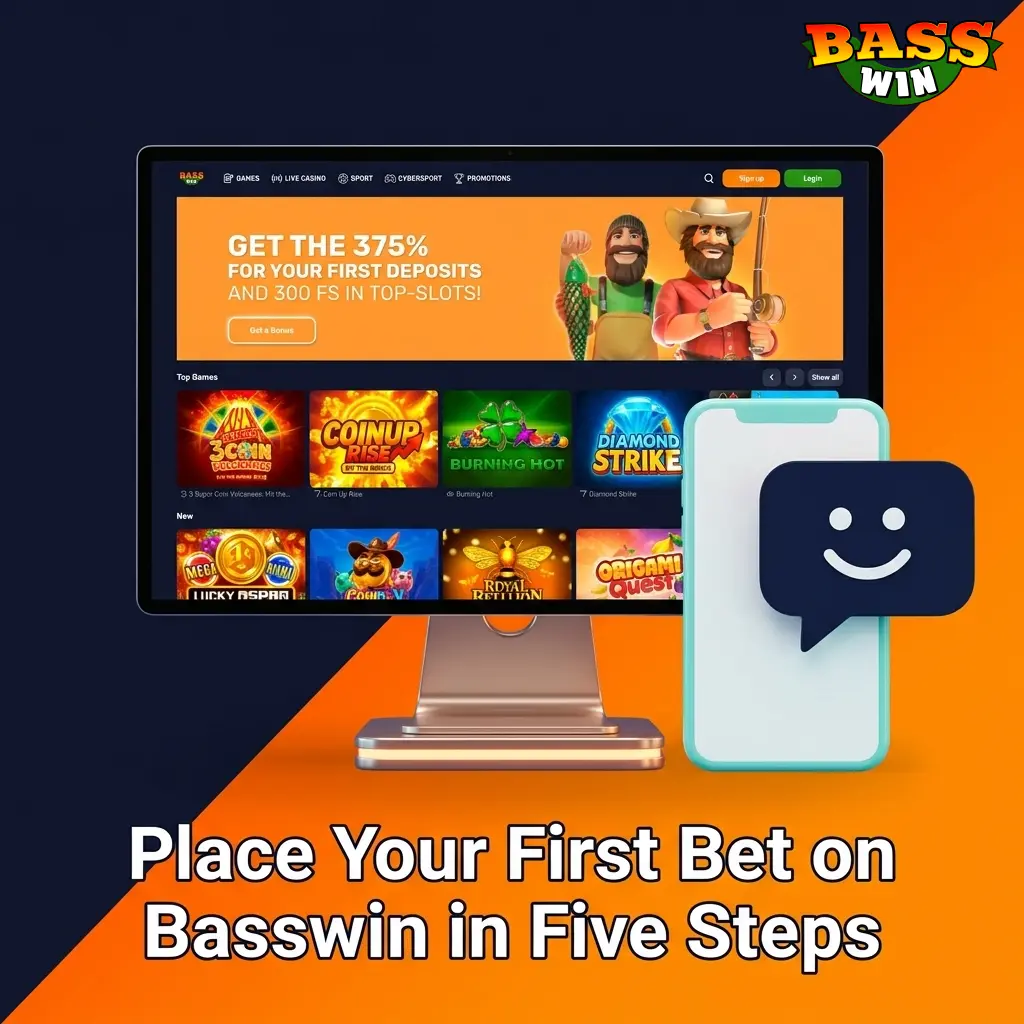Step-by-step guide to placing your first bet on Basswin in five easy steps via the sportsbook platform