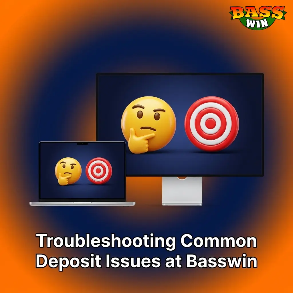 Basswin deposit troubleshooting guide showing solutions for declined cards, limits, crypto delays, KYC verification, and bank transfer errors