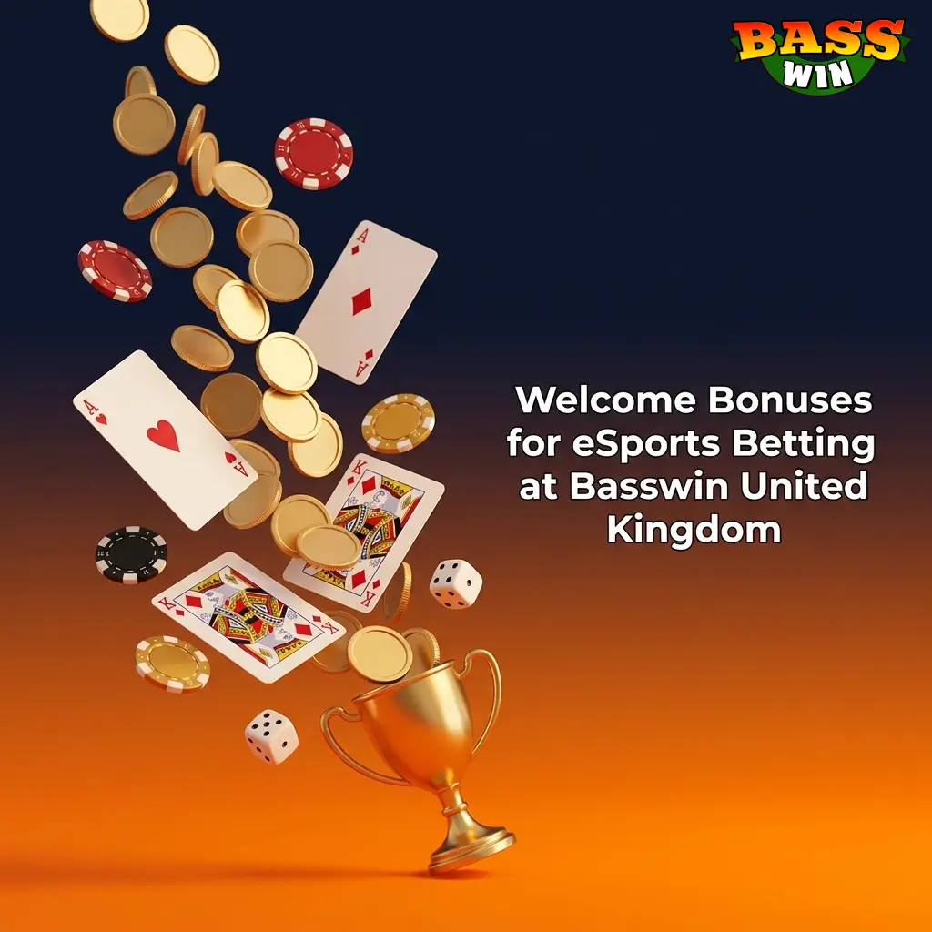 Basswin UK welcome bonus 375% deposit match plus 300 Free Spins for new players to use on eSports betting markets