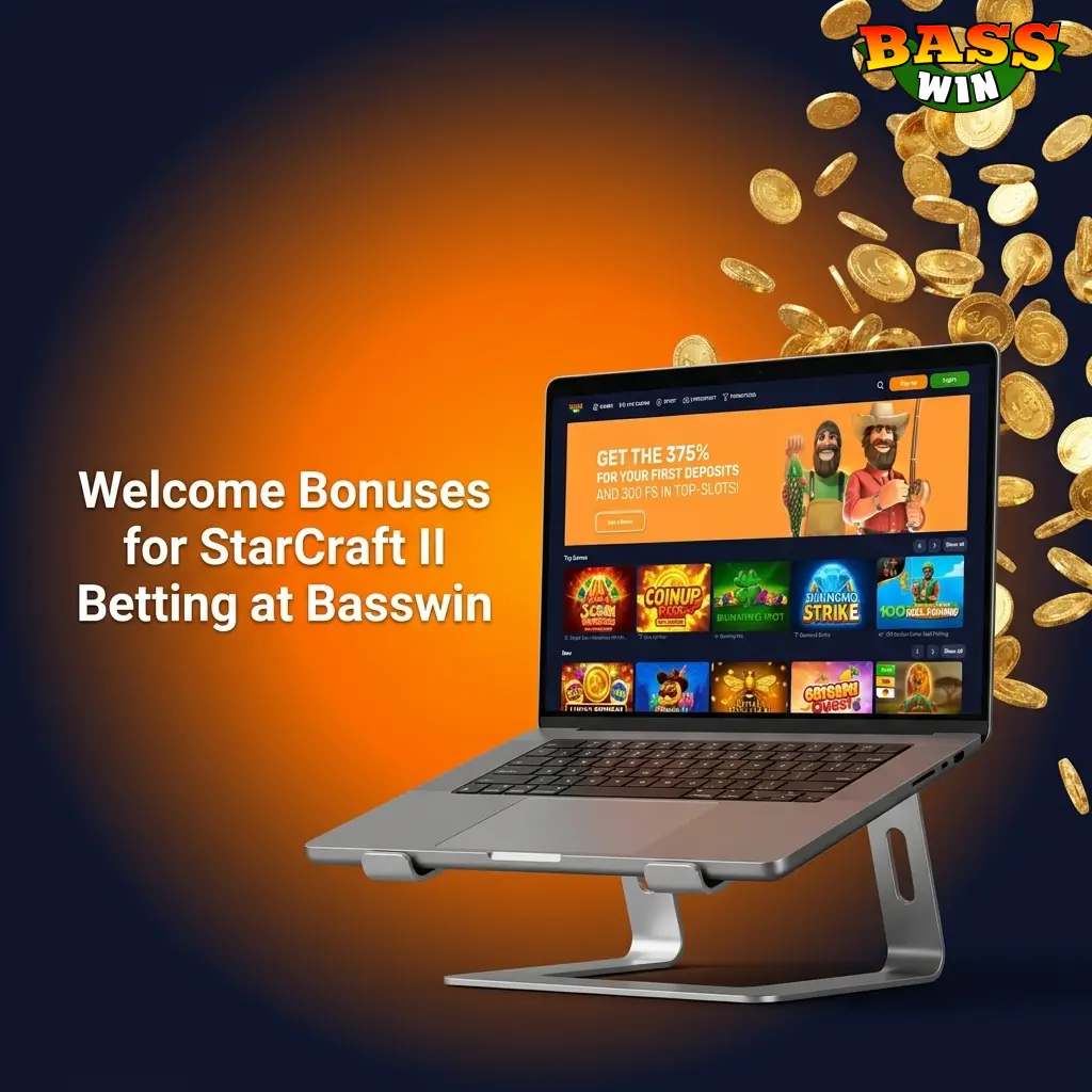 Basswin welcome bonus offer of 375% match and 300 free spins for new UK players betting on StarCraft II